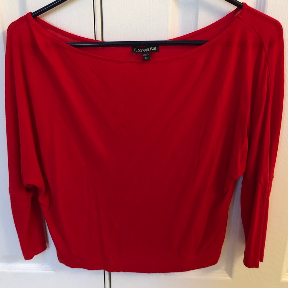Express Crop Sleeve Red Crop Top ♦️ XS - Like New